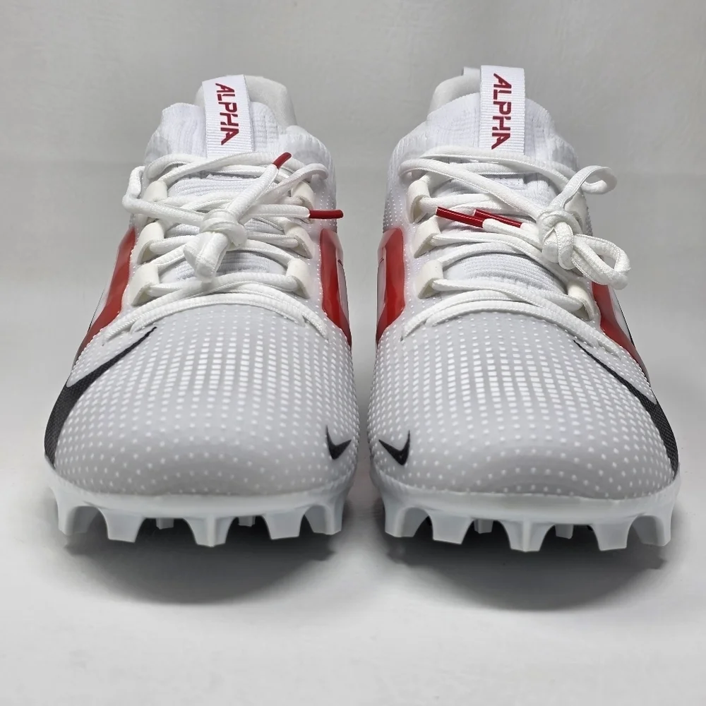 Nike Alpha Menace 4 Elite Football Cleats White Black FZ7701-100 Men Size 11 New